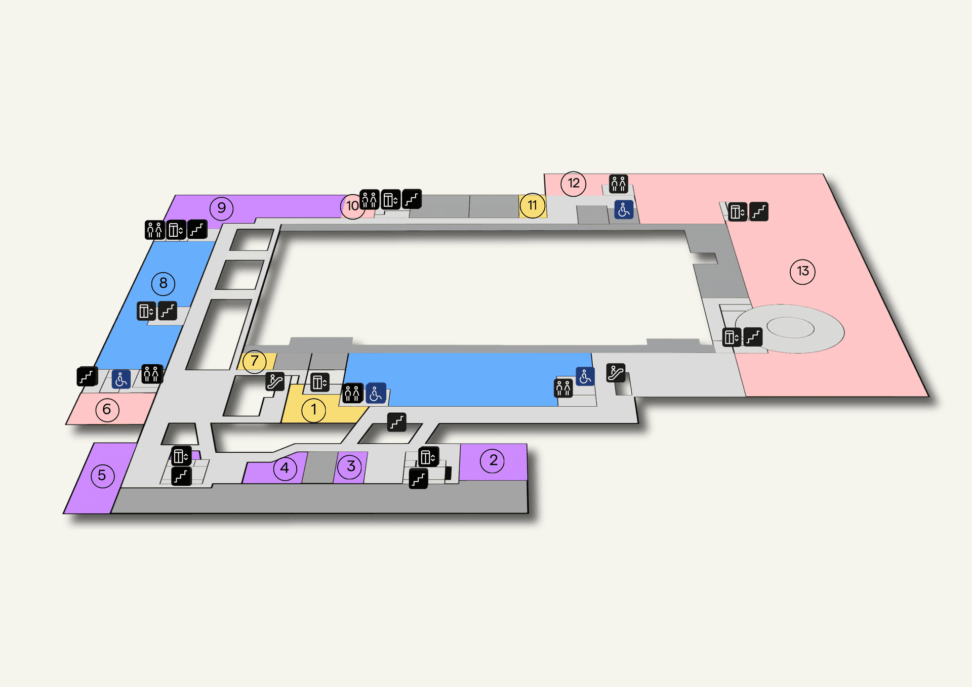 GRIDX building with the Brasserie and the Giolabs highlighted